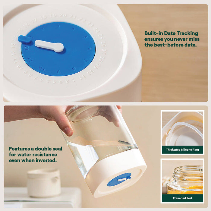 Date Tracking Glass Containers