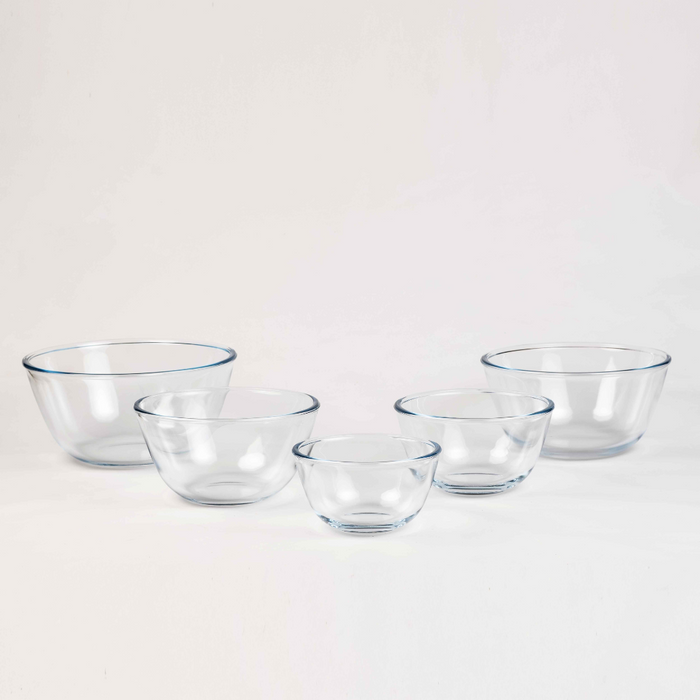 5-Piece Glass Mixing Bowl Set