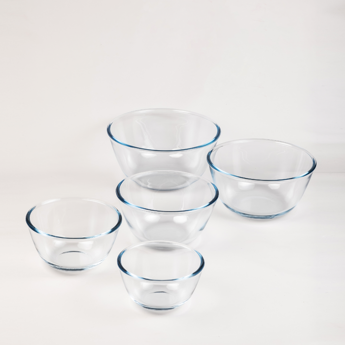 5-Piece Glass Mixing Bowl Set
