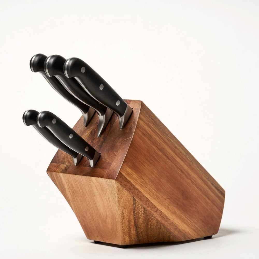 6-Piece Knife Set with Acacia Wood Knife Block