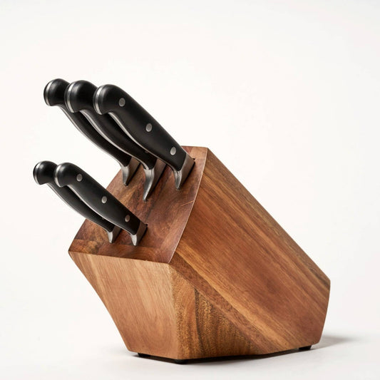 6-Piece Knife Set with Acacia Wood Knife Block