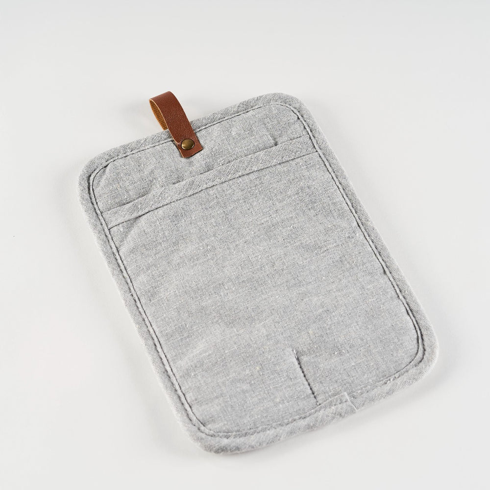Yarn Dyed Pot Holder with Non-Slip Silicone