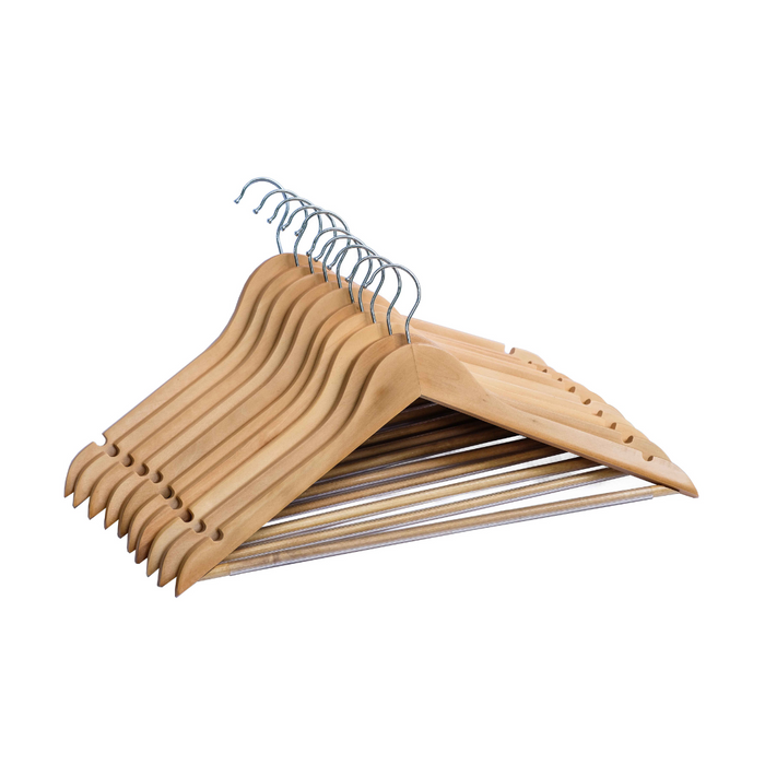 Maple Wood Hanger Set of 10
