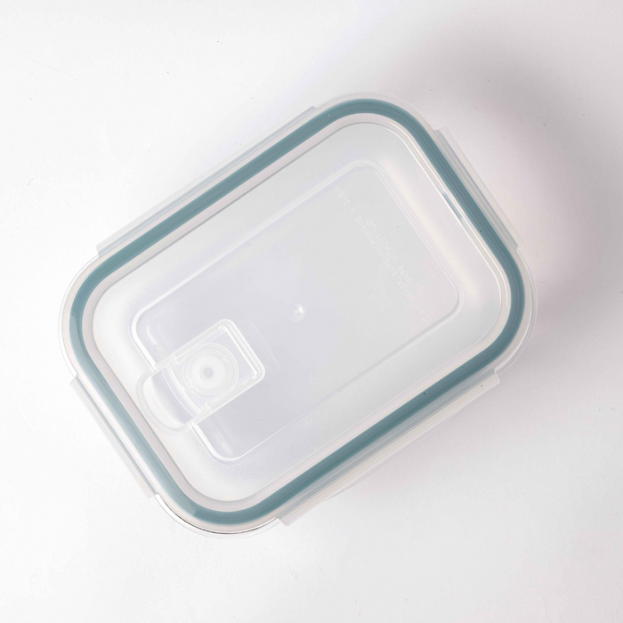 Rectangular Glass Food Container with Vent Lid