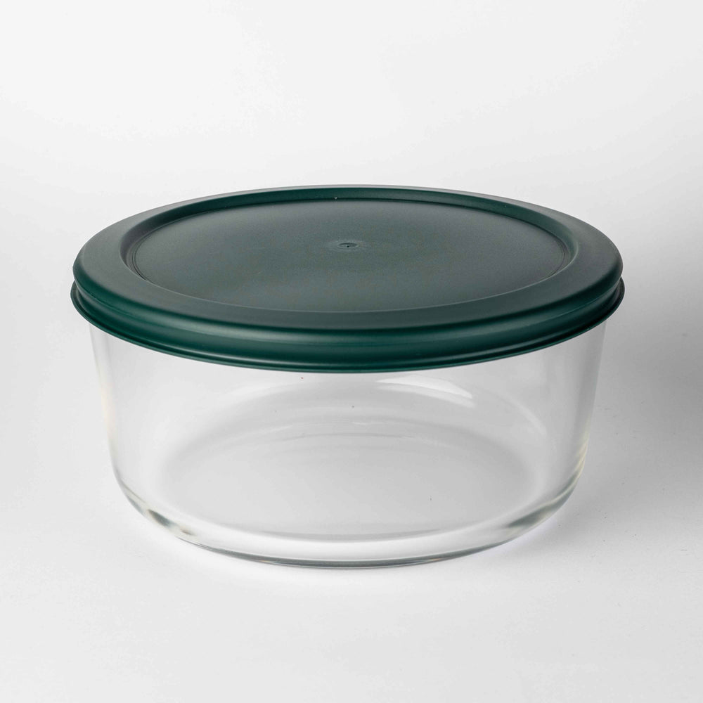 4-Piece Round Glass Food Container with Lid Set