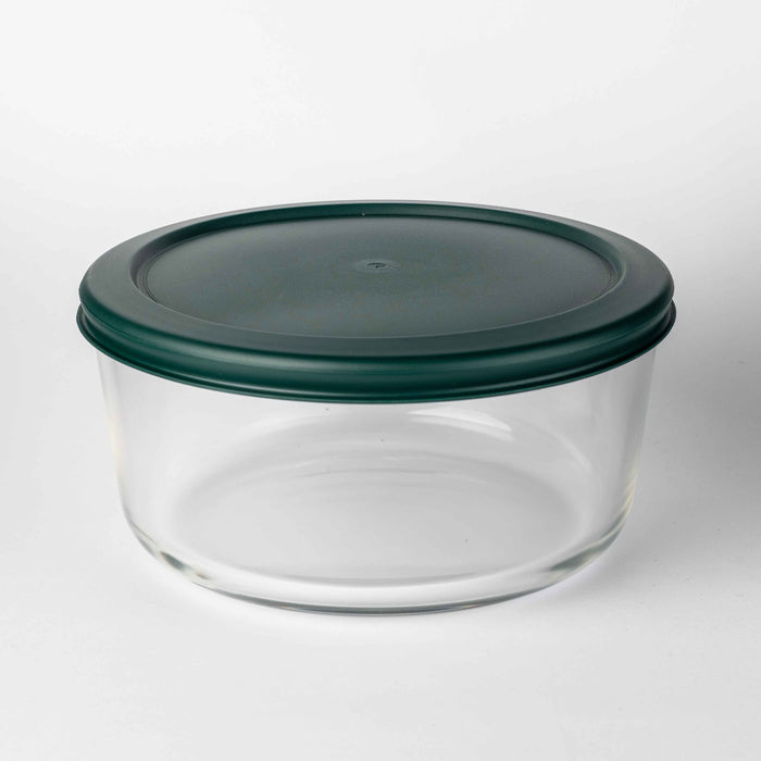 4-Piece Round Glass Food Container with Lid Set