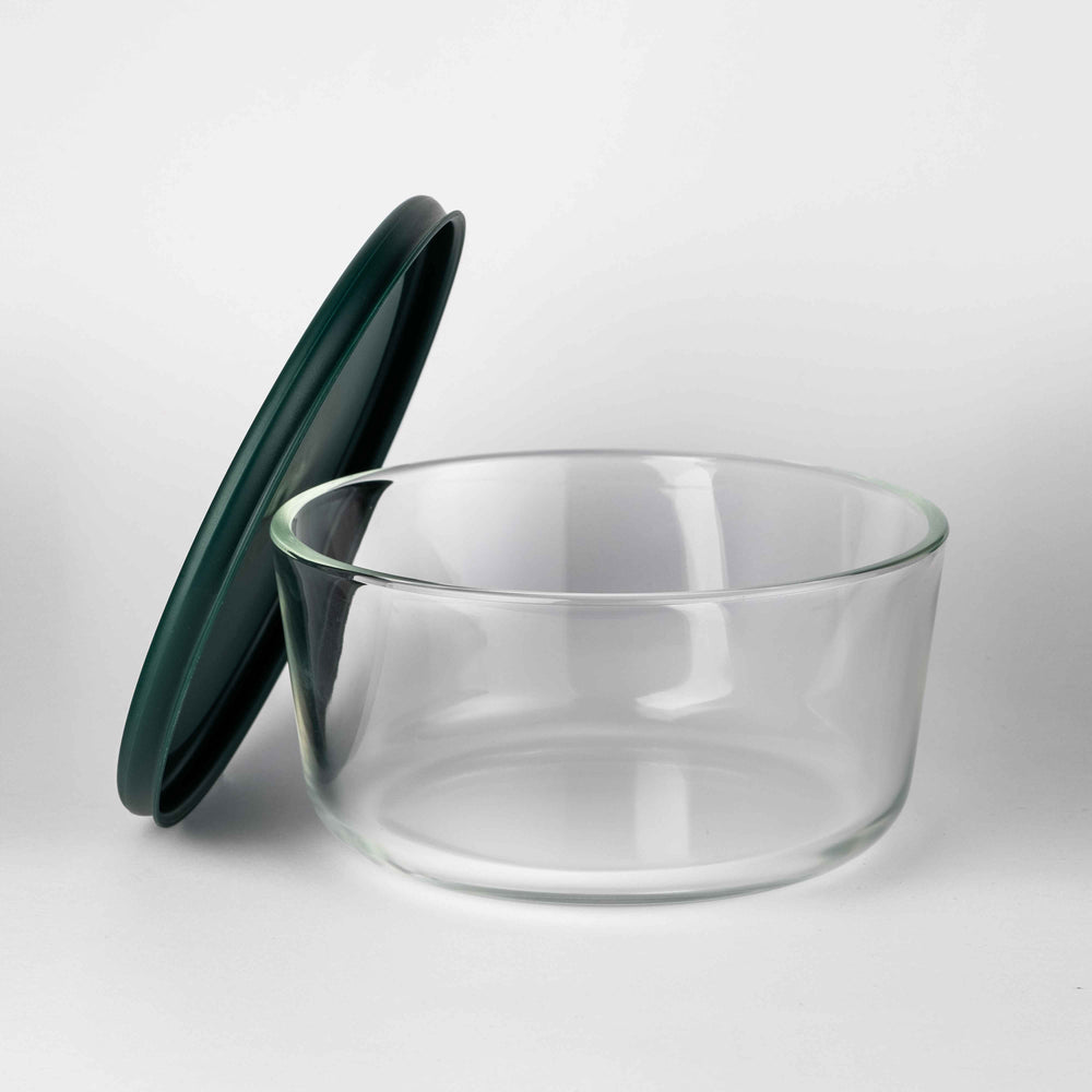 4-Piece Round Glass Food Container with Lid Set