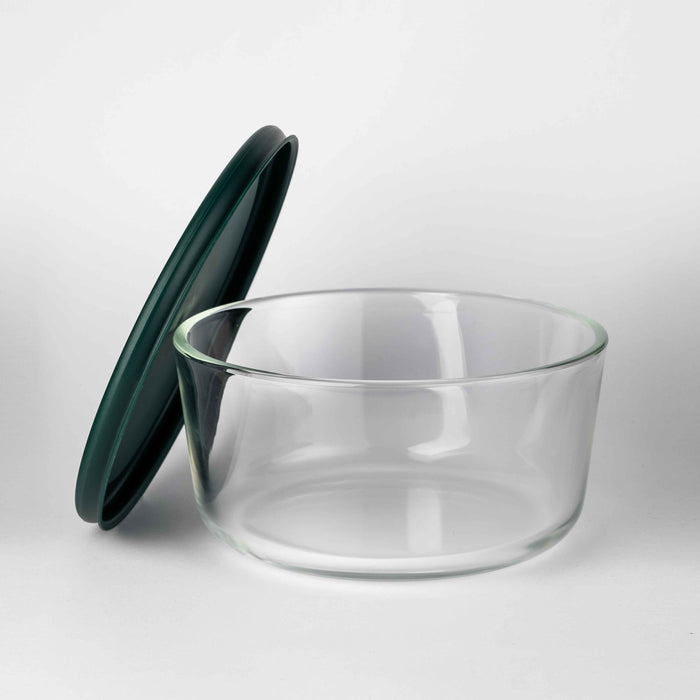 4-Piece Round Glass Food Container with Lid Set