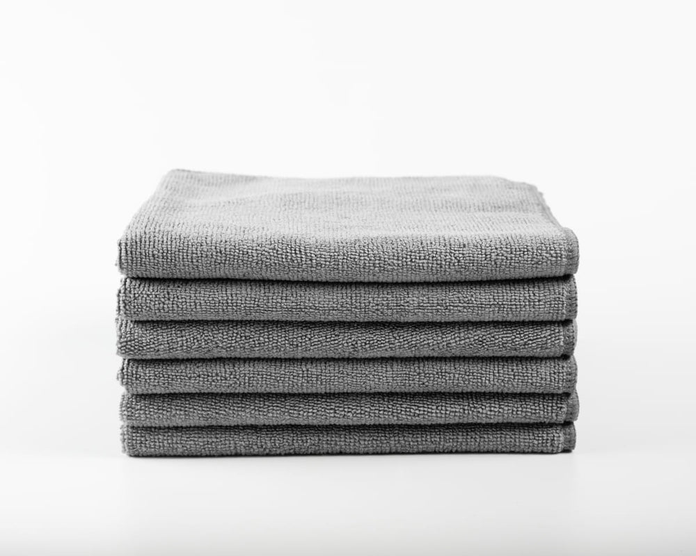 Microfiber Cloth Set of 6, Gray