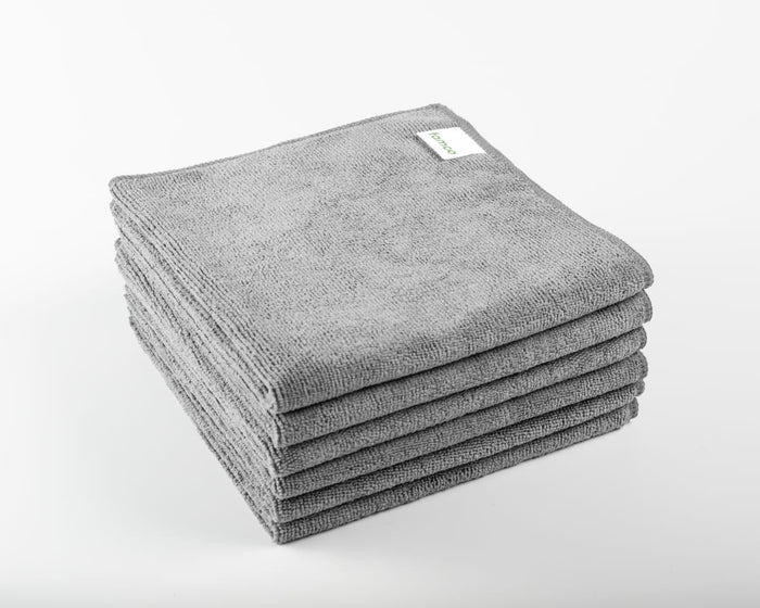 Microfiber Cloth Set of 6, Gray