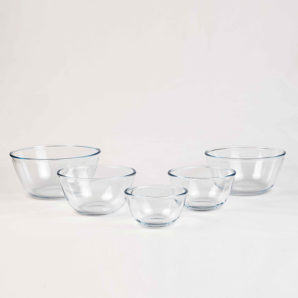 5-Piece Glass Mixing Bowl Set