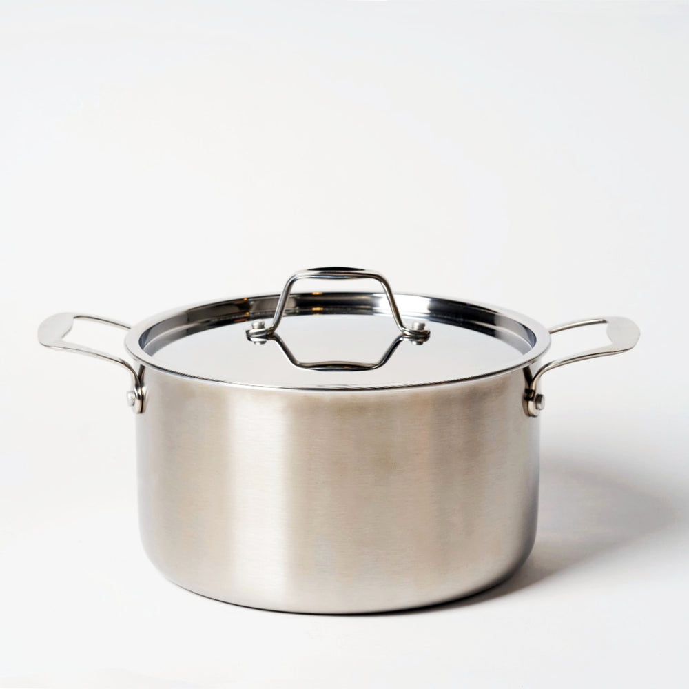 tri-ply stainless steel casserole 7qt with lid