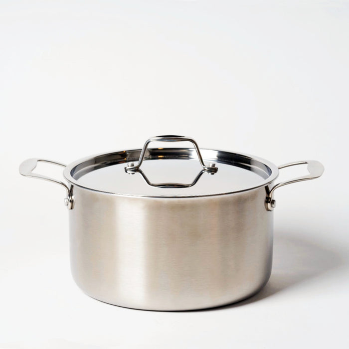 tri-ply stainless steel casserole 7qt with lid