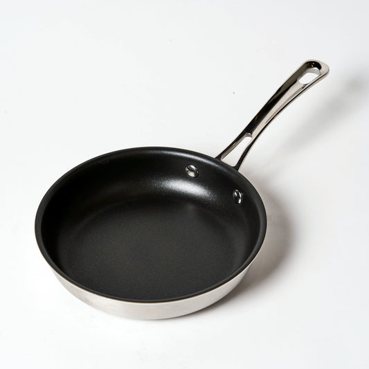 8" tri-ply stainless steel non stick frying pan