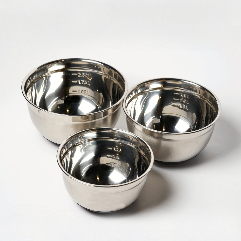 3-Piece Mixing Bowl Set w/ Non Slip Base