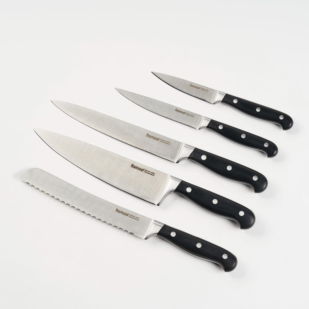 6-Piece Knife Set with Acacia Wood Knife Block